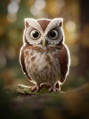 Owl In Forest